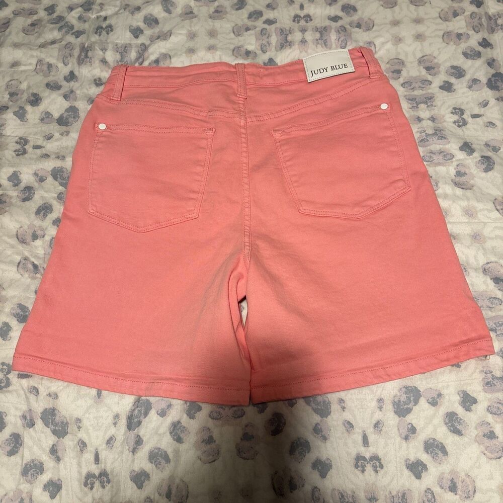 Judy Blue Junior’s Pink Denim Shorts Size XL - Picture 6 of 16
